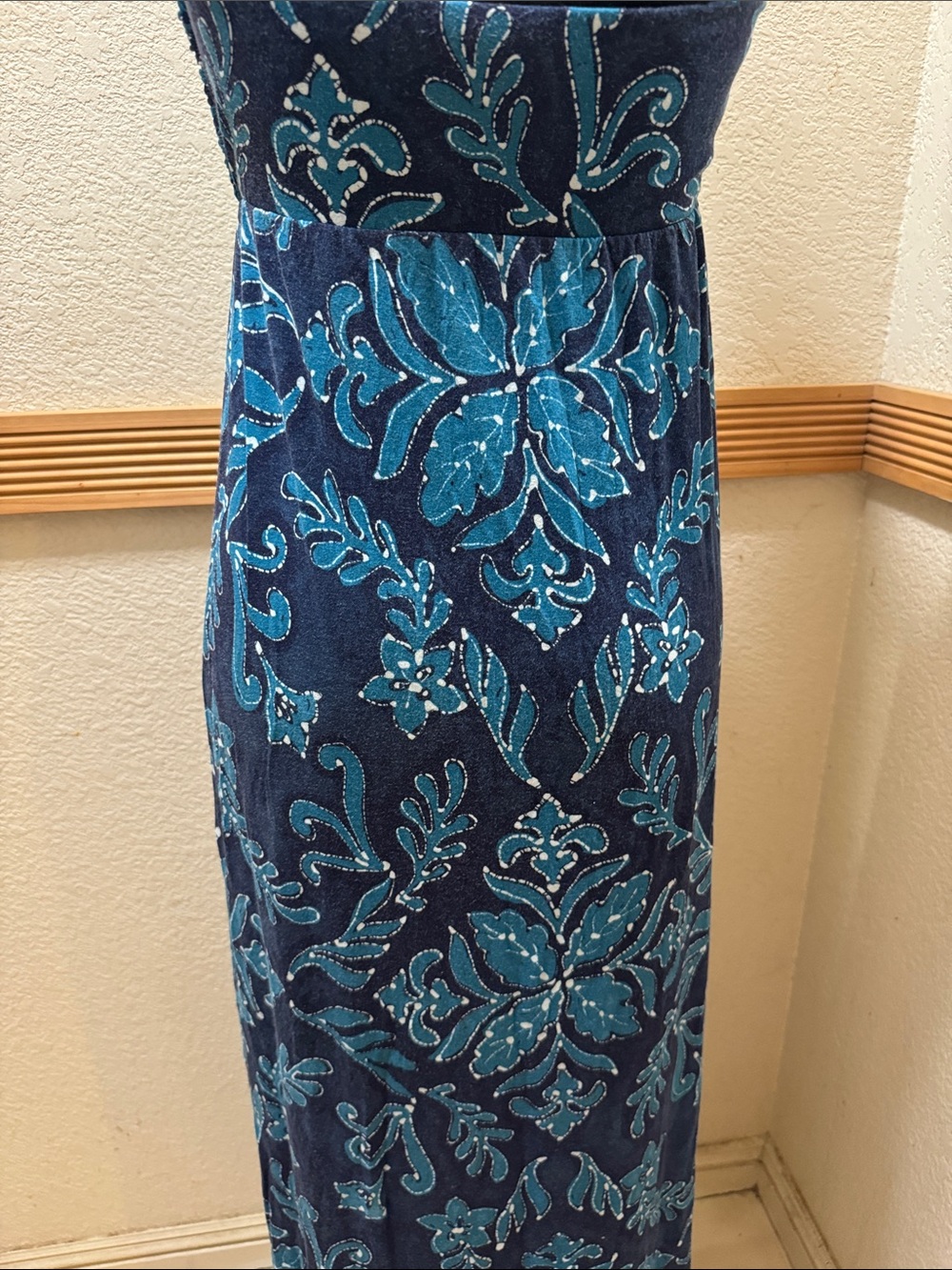Tommy Bahama Navy and Teal Strapless Maxi Dress - Picture 5 of 5